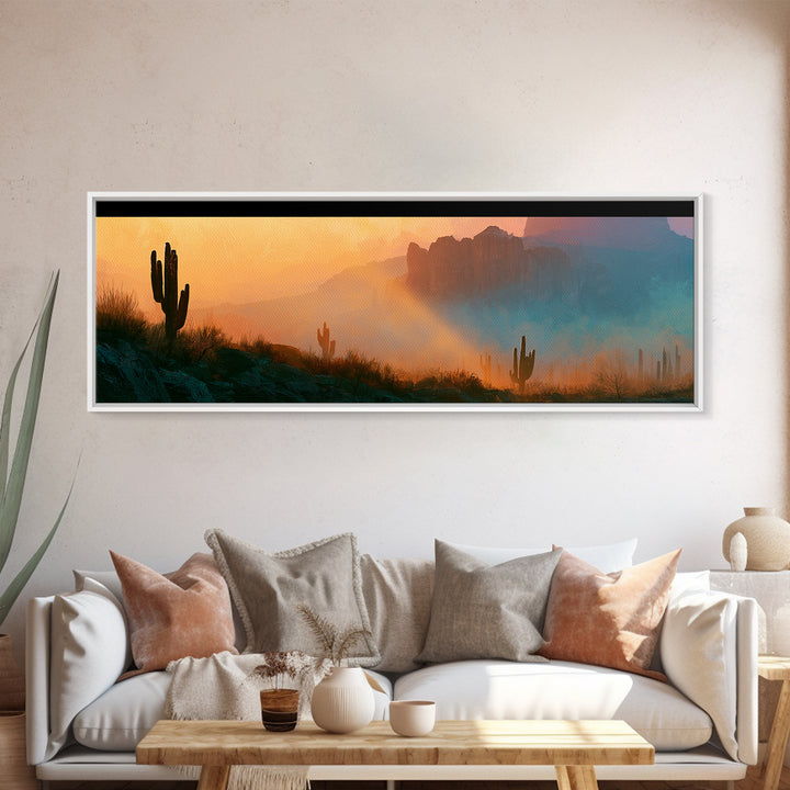 Sandstone Canyon with Dramatic Light Beam Canvas Print, Desert Art, Landscape Art, Southwestern Decor, Fine Art, Desert, DES-3x1-8