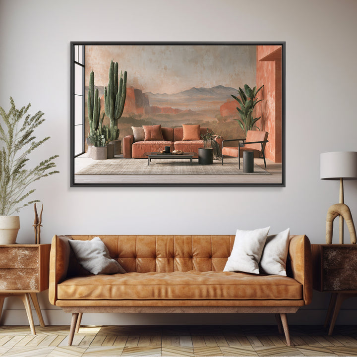 Ancient Desert Petroglyph Design Canvas Print, Desert Art, Digital Download Art, Southwestern Decor, Watercolor Art, Desert, DES-3x2-1