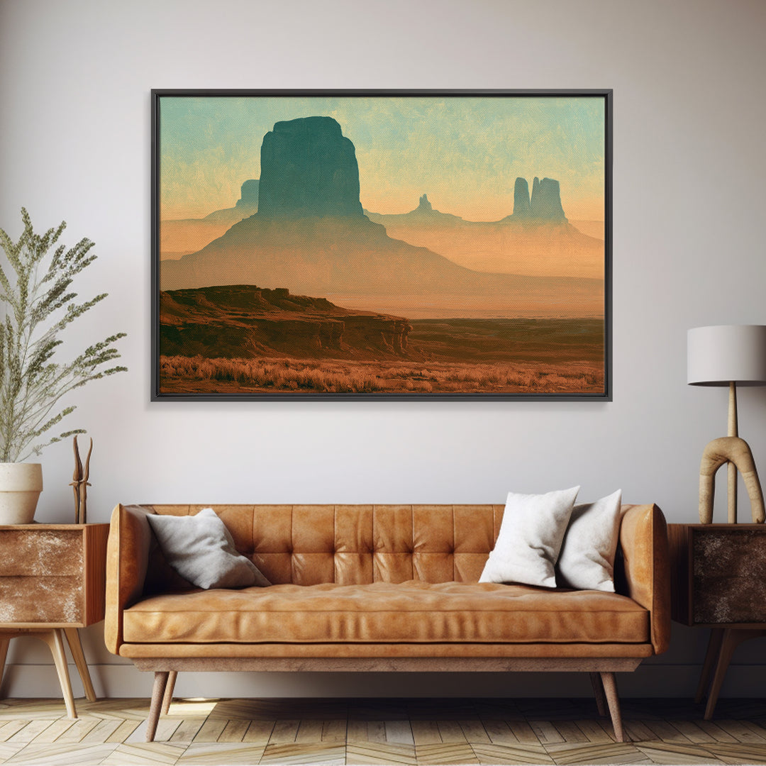 Monument Valley Silhouette Canvas Print, Desert Art, Luxury Decor, Southwestern Decor, Fine Art, Desert, Wall Art Prints, DES-3x2-37