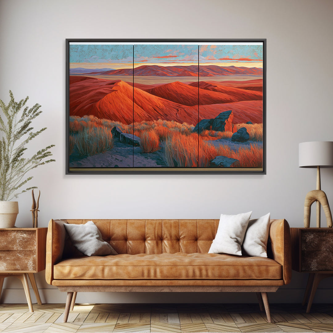 Wind Carved Dune Patterns from Above Canvas Print, Desert Art, Large Wall Art, Southwestern Decor, Desert, Western Wall Art, DES-3x2-72