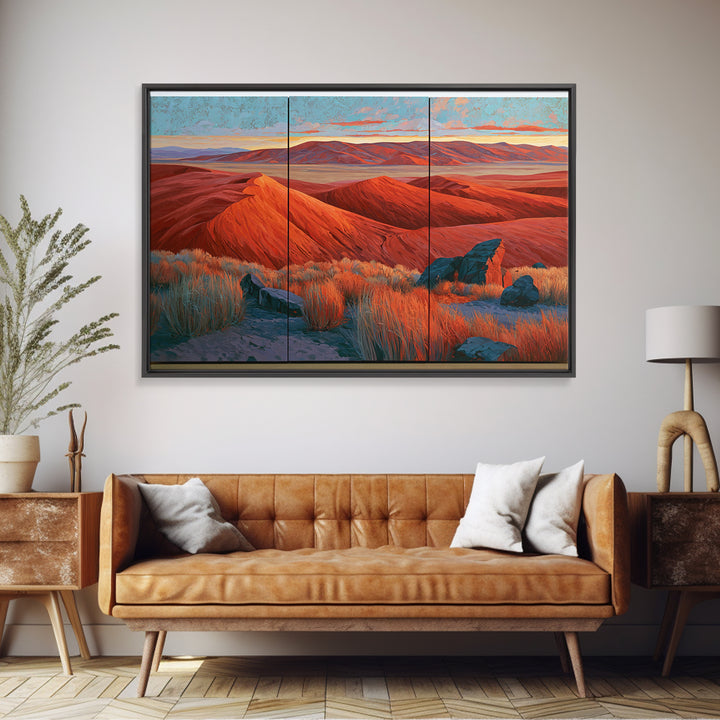 Wind Carved Dune Patterns from Above Canvas Print, Desert Art, Large Wall Art, Southwestern Decor, Desert, Western Wall Art, DES-3x2-72