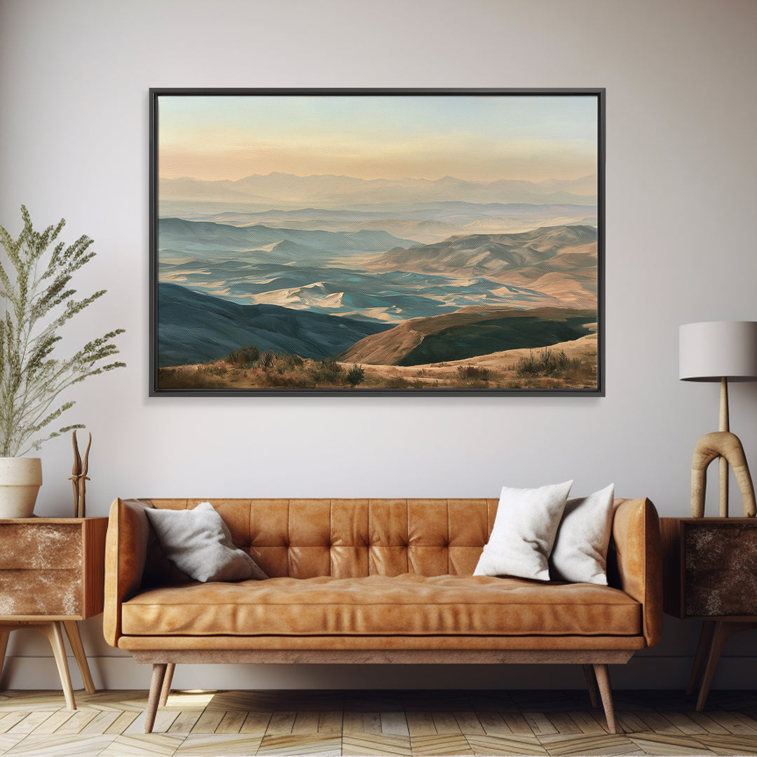 Wind Carved Dune Patterns from Above Framed Canvas Print, Desert Art, Abstract Wall Art, Southwestern Decor, Fine Art, Desert, DES-3x2-96