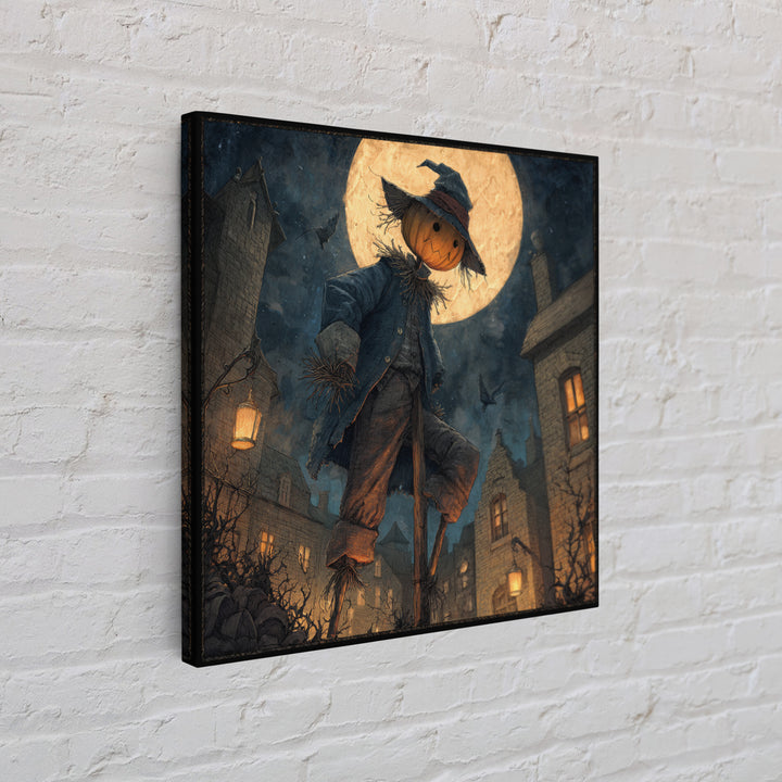 The Living Scarecrow, Square Wall Art, Dark Halloween Decor, Canvas Print, Halloween Wall Decor, Gothic Home Decor, Dark Fantasy Art