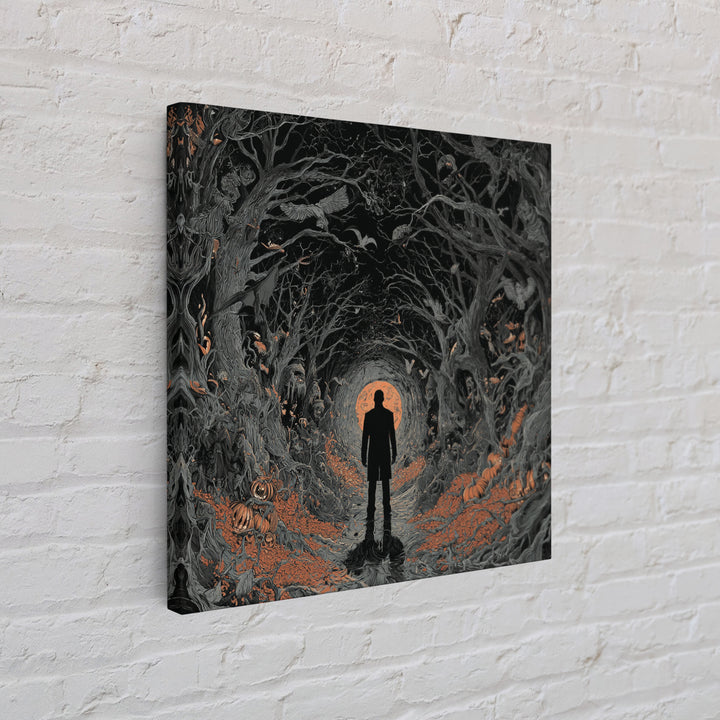 The Shadow Person, Square Wall Art, Dark Halloween Decor, Canvas Print, Halloween Wall Decor, Gothic Home Decor, Horror Wall Art