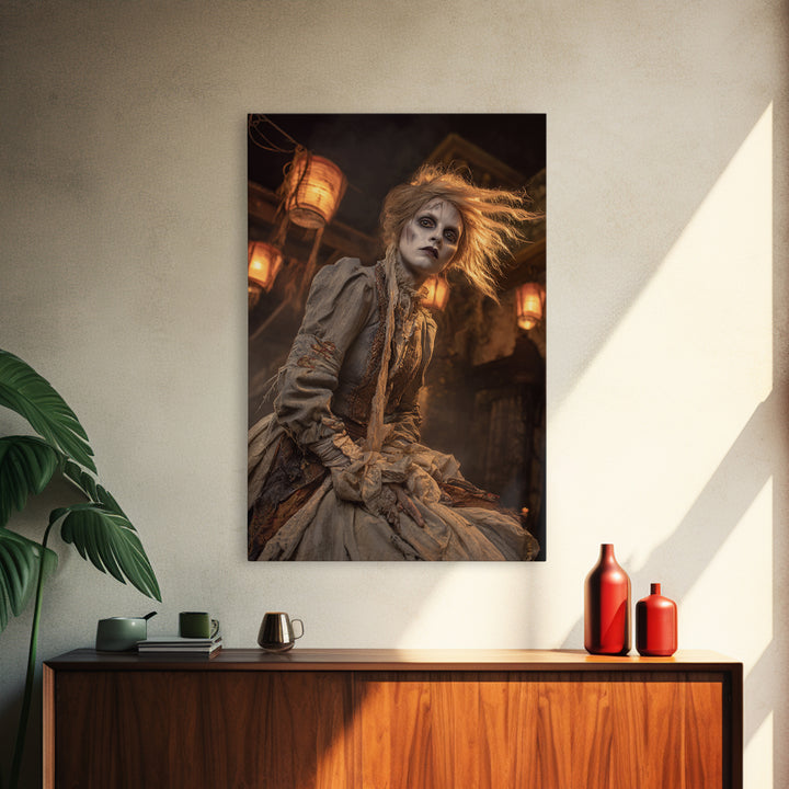 The Banshee Singer, Vertical Wall Art, Spooky Home Decor, Canvas Print, Halloween Wall Decor, Gothic Home Decor, Halloween Wall Art