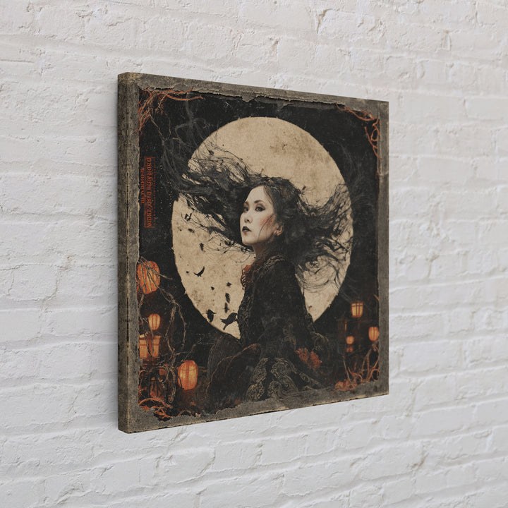 The Banshee Singer, Square Wall Art, Macabre Wall Art, Framed Canvas Print, Halloween Wall Decor, Gothic Home Decor, Horror Wall Art