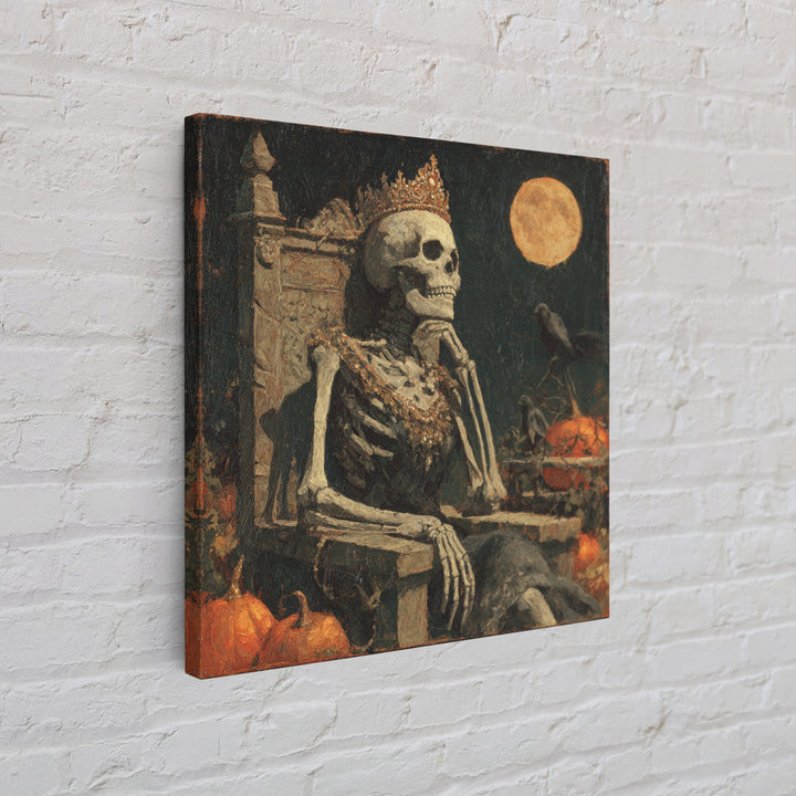 The Bone Queen, Square Wall Art, Haunted Gothic Art, Framed Canvas Print, Halloween Wall Decor, Gothic Home Decor, Spooky Wall Decor
