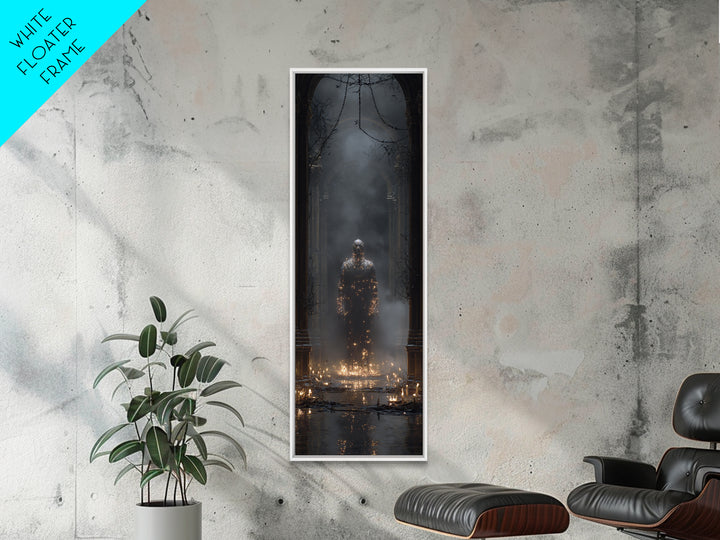 The Candlewax Man, Tall Narrow Wall Art, Spooky Home Decor, Canvas Print, Halloween Wall Decor, Gothic Home Decor, Statement Wall Art