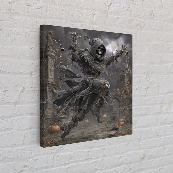 The Phantom Jester, Square Wall Art, Spooky Home Decor, Canvas Print, Halloween Wall Decor, Gothic Home Decor, Macabre Wall Art