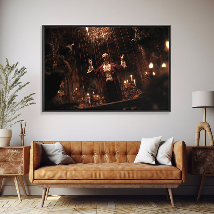 The Marionette Master, Landscape Wall Art, Dark Halloween Decor, Canvas Print, Halloween Wall Decor, Gothic Home Decor, Horror Wall Art