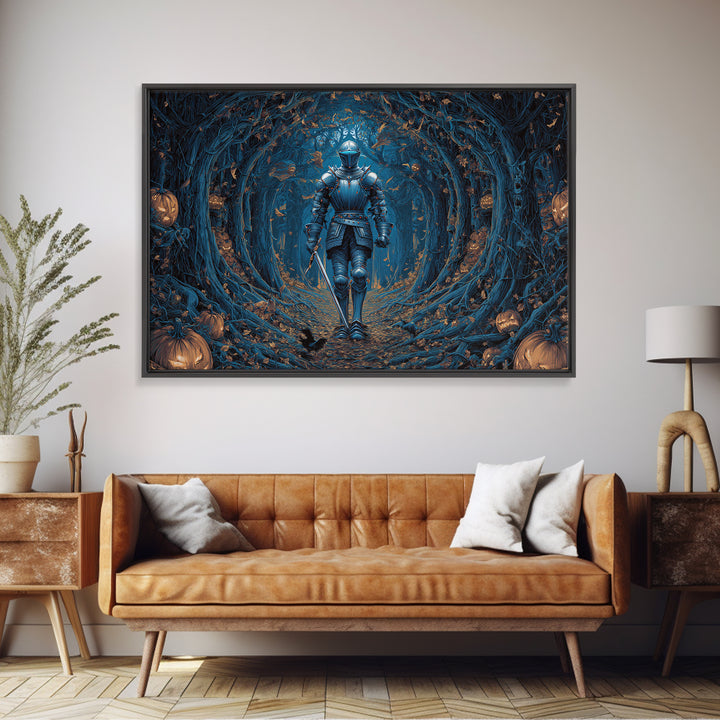 The Spectral Knight, Landscape Wall Art, Dark Fantasy Wall Art, Canvas Print, Halloween Wall Decor, Gothic Home Decor, Halloween Decor