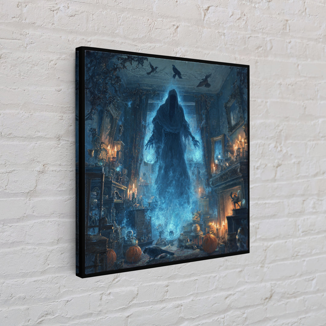 The Will-O'-The-Wisp Shepherd, Square Wall Art, Dark Fantasy Wall Art, Canvas Print, Halloween Wall Decor, Gothic Home Decor