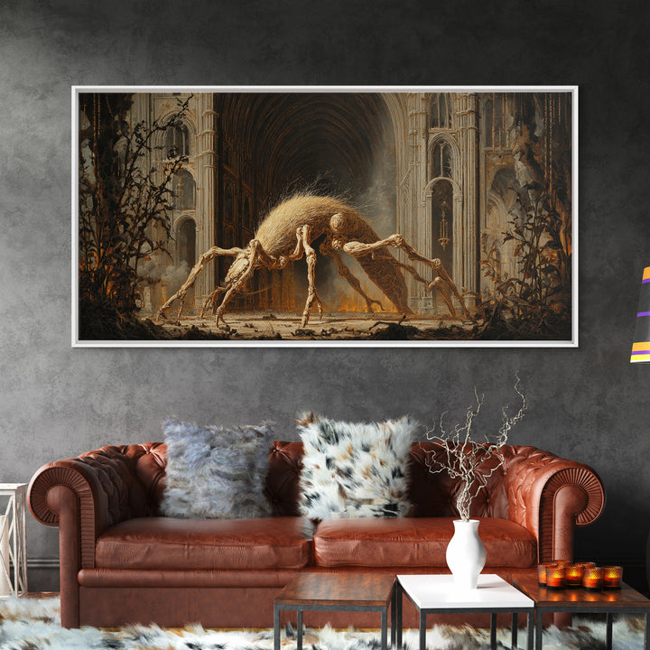 The Cornfield Crawler, Wide Panoramic Art, Spooky Home Decor, Canvas Print, Halloween Wall Decor, Gothic Home Decor, Spooky Wall Decor