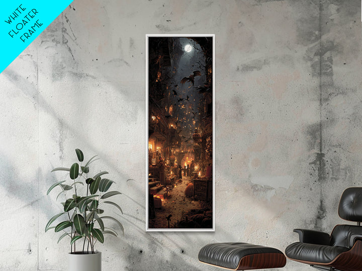 The Bat-Winged Imp, Tall Narrow Wall Art, Dark Fantasy Wall Art, Canvas Print, Halloween Wall Decor, Gothic Home Decor, Macabre Wall Art