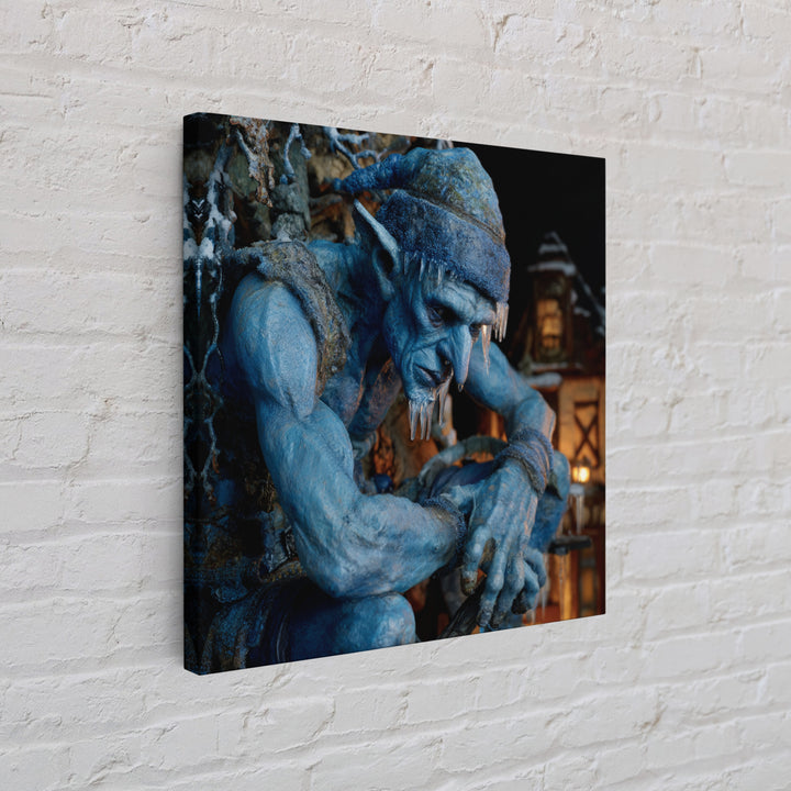 The Frost Goblin, Square Wall Art, Dark Halloween Decor, Canvas Print, Halloween Wall Decor, Gothic Home Decor, Statement Wall Art