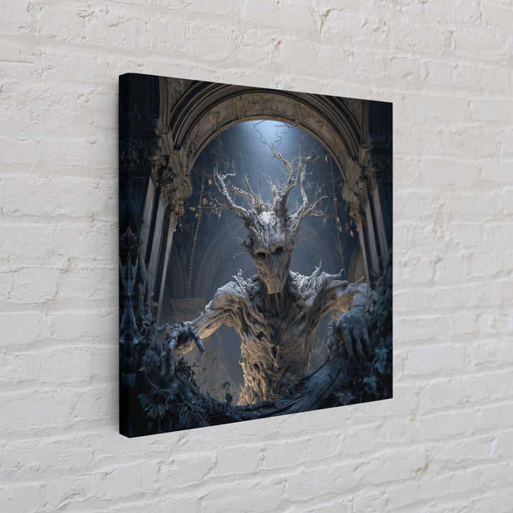 The Hollow-Tree Monster, Square Wall Art, Dark Halloween Decor, Canvas Print, Halloween Wall Decor, Gothic Home Decor, Halloween Wall Art