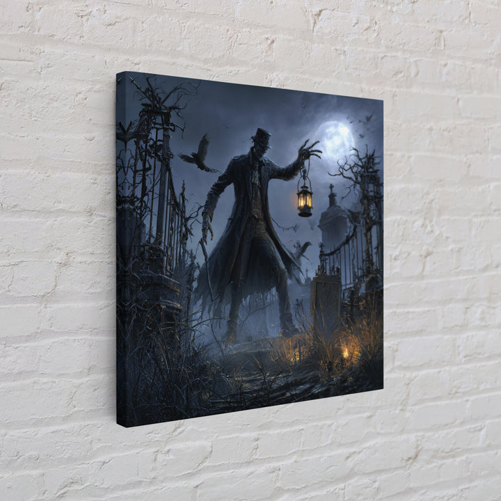 The Crossroads Spirit, Square Wall Art, Spooky Home Decor, Canvas Print, Halloween Wall Decor, Gothic Home Decor, Spooky Wall Decor