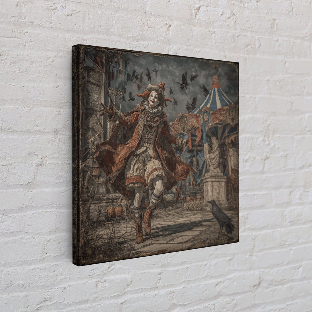 The Abandoned Carnival, Square Wall Art, Dark Halloween Decor, Canvas Print, Halloween Wall Decor, Gothic Home Decor, Collectible Wall Decor