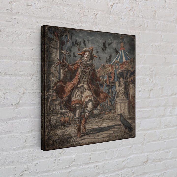 The Abandoned Carnival, Square Wall Art, Dark Halloween Decor, Canvas Print, Halloween Wall Decor, Gothic Home Decor, Collectible Wall Decor