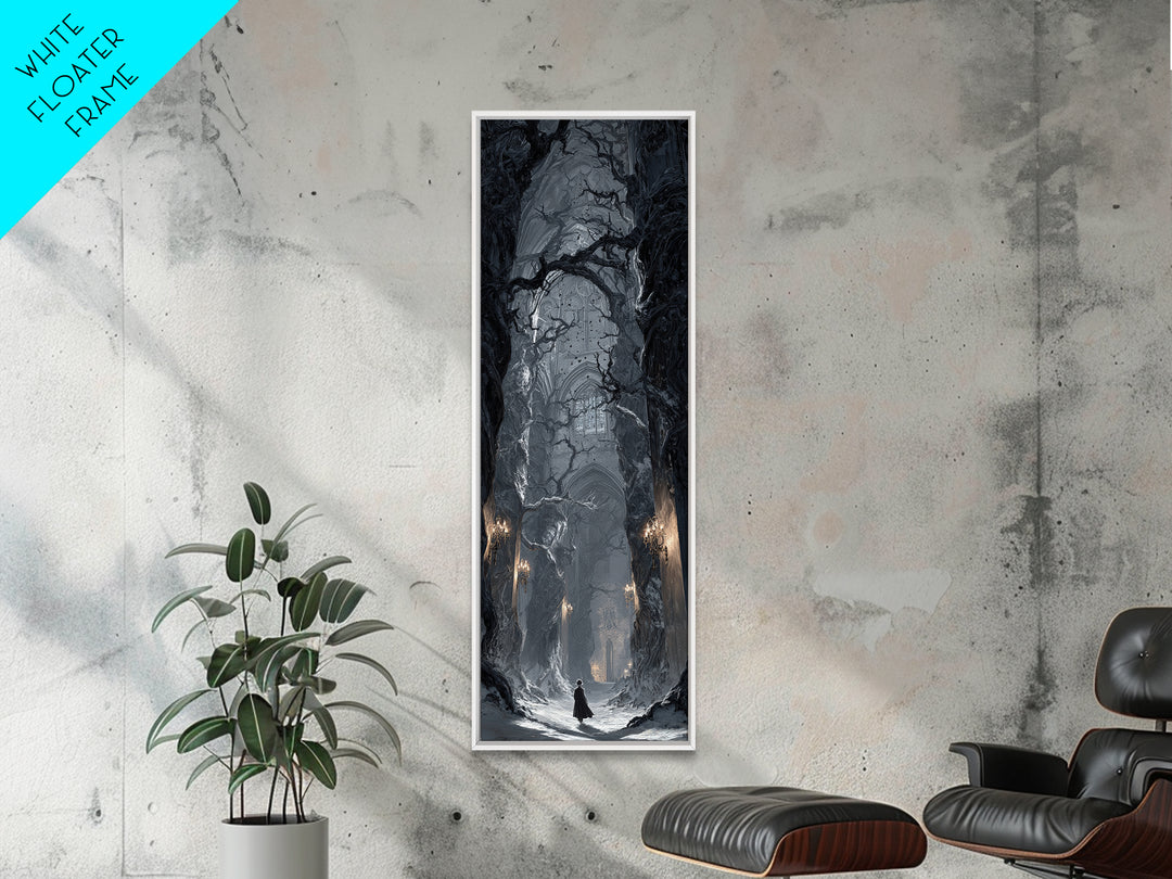The Witch'S Forest, Tall Narrow Wall Art, Dark Fantasy Wall Art, Canvas Print, Halloween Wall Decor, Gothic Home Decor, Statement Wall Art