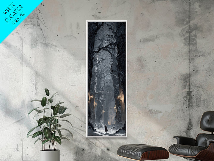 The Witch'S Forest, Tall Narrow Wall Art, Dark Fantasy Wall Art, Canvas Print, Halloween Wall Decor, Gothic Home Decor, Statement Wall Art