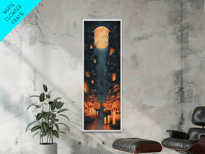 The Endless Catacombs, Tall Narrow Wall Art, Spooky Home Decor, Canvas Print, Halloween Wall Decor, Gothic Home Decor, Spooky Wall Decor