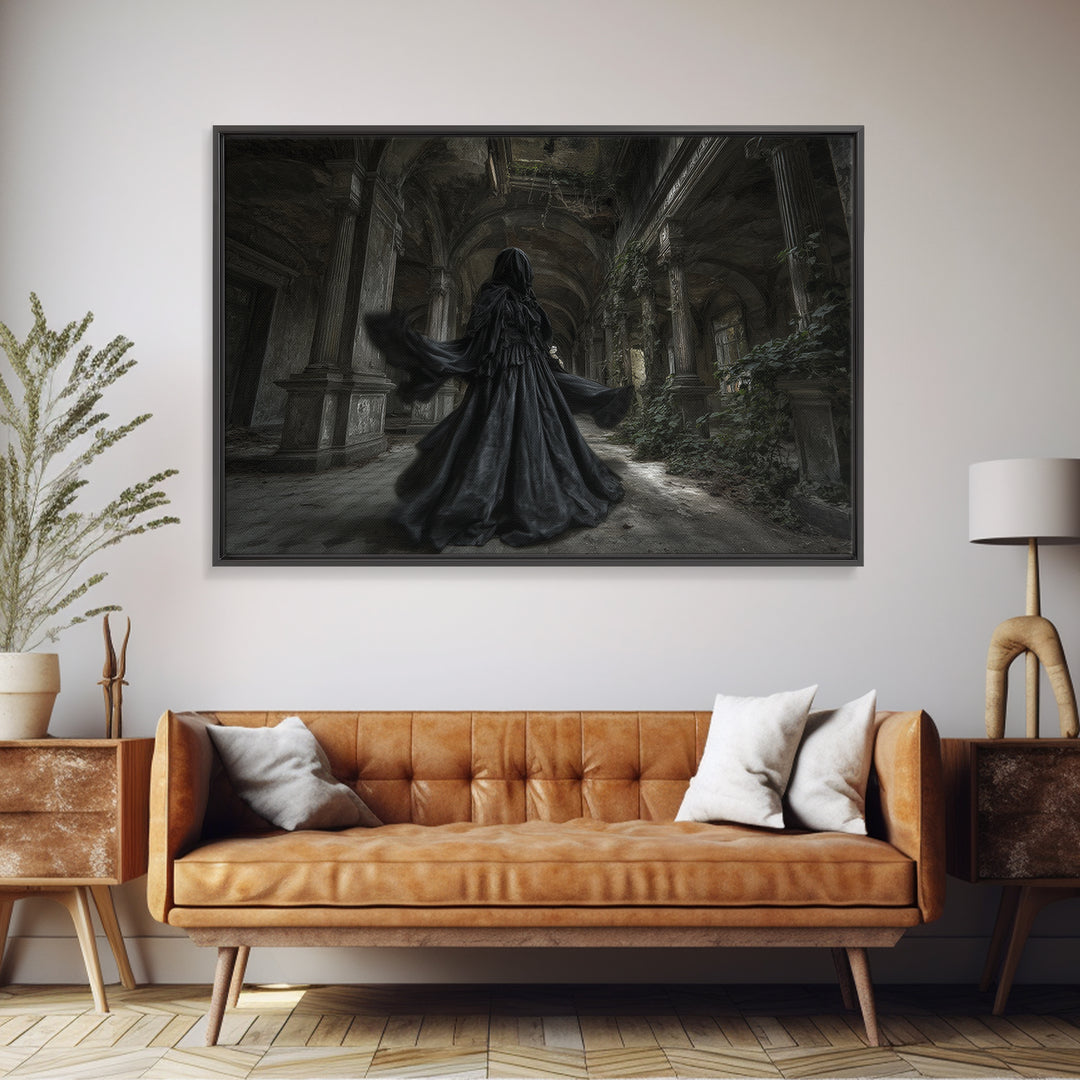 The Derelict Asylum, Landscape Wall Art, Dark Halloween Decor, Canvas Print, Halloween Wall Decor, Gothic Home Decor, Horror Wall Art