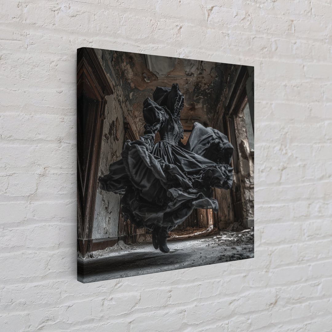 The Derelict Asylum, Square Wall Art, Dark Halloween Decor, Canvas Print, Halloween Wall Decor, Gothic Home Decor, Dark Fantasy Art