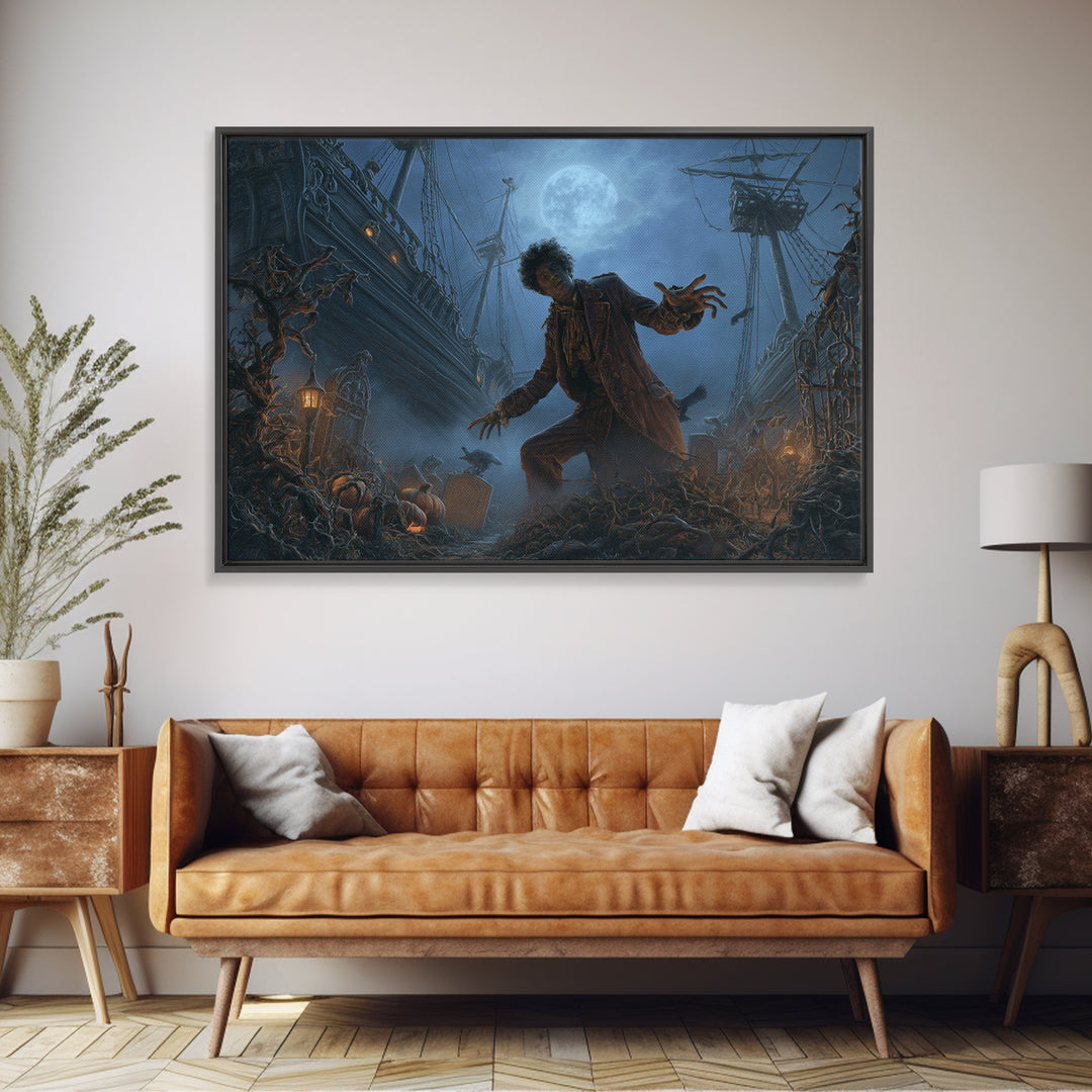 The Shipwreck Cove, Landscape Wall Art, Spooky Home Decor, Canvas Print, Halloween Wall Decor, Gothic Home Decor, Halloween Wall Art