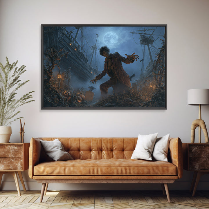 The Shipwreck Cove, Landscape Wall Art, Spooky Home Decor, Canvas Print, Halloween Wall Decor, Gothic Home Decor, Halloween Wall Art