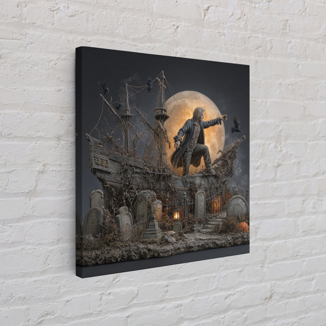 The Shipwreck Cove, Square Wall Art, Dark Fantasy Wall Art, Canvas Print, Halloween Wall Decor, Gothic Home Decor, Statement Wall Art