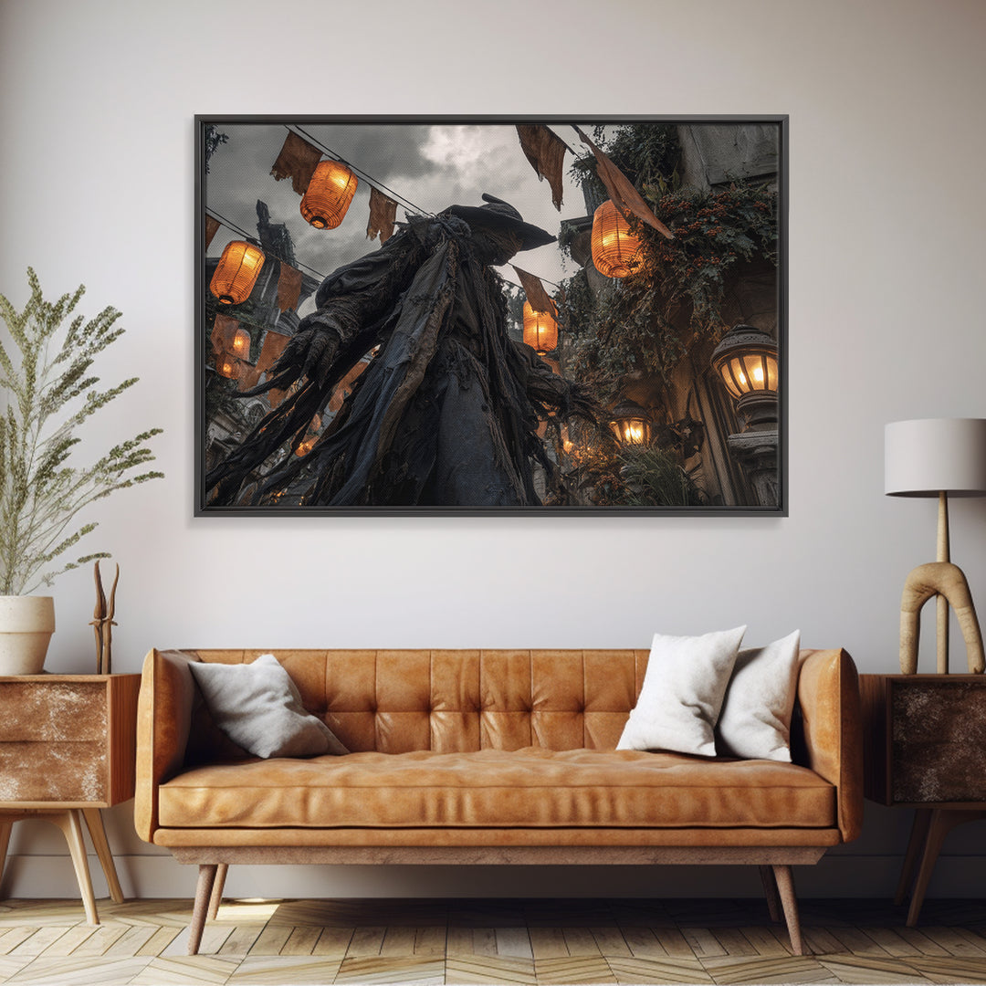 The Monster Parade, Landscape Wall Art, Spooky Home Decor, Canvas Print, Halloween Wall Decor, Gothic Home Decor, Dark Fantasy Art