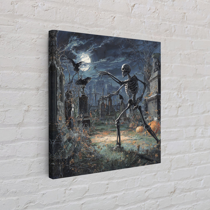 The Graveyard Dance, Square Wall Art, Dark Fantasy Wall Art, Canvas Print, Halloween Wall Decor, Gothic Home Decor, Statement Wall Art