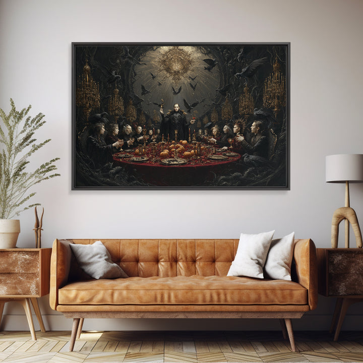 The Vampire Banquet, Landscape Wall Art, Spooky Home Decor, Canvas Print, Halloween Wall Decor, Gothic Home Decor, Spooky Wall Decor