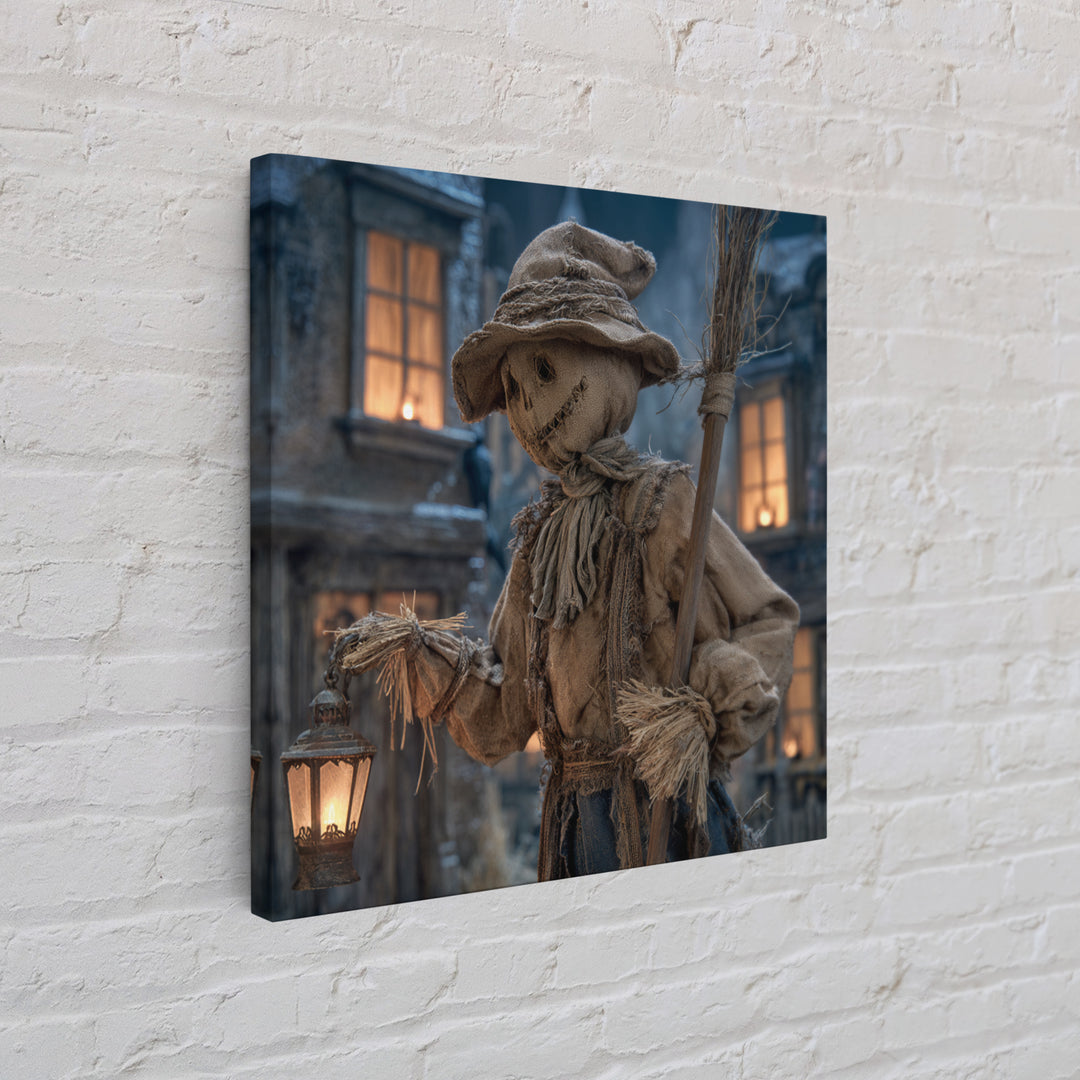 The Scarecrow Uprising, Square Wall Art, Haunted Gothic Art, Framed Canvas Print, Halloween Wall Decor, Gothic Home Decor, Horror Wall Art