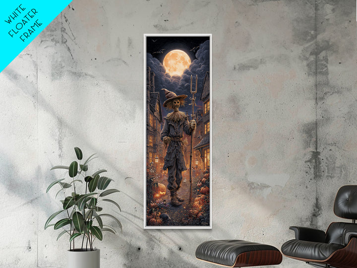 The Scarecrow Uprising, Tall Narrow Wall Art, Spooky Home Decor, Canvas Print, Halloween Wall Decor, Gothic Home Decor, Halloween Wall Art