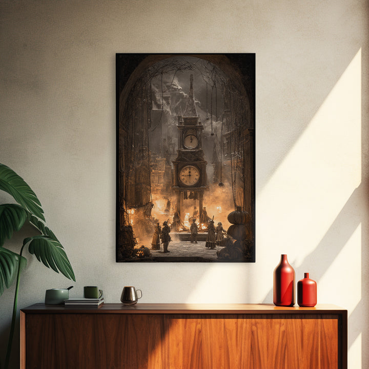 The Thirteenth Bell, Vertical Wall Art, Spooky Home Decor, Canvas Print, Halloween Wall Decor, Gothic Home Decor, Dark Fantasy Art