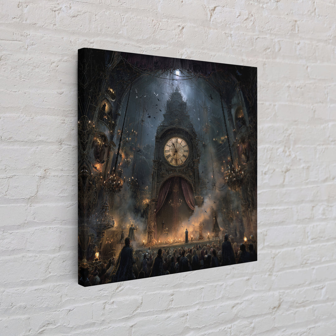 The Thirteenth Bell, Square Wall Art, Spooky Home Decor, Canvas Print, Halloween Wall Decor, Gothic Home Decor, Dark Fantasy Art