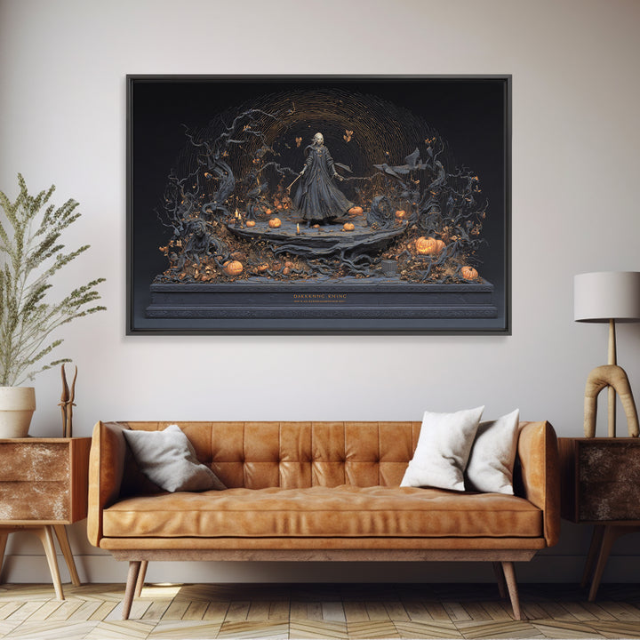 The Halloween Storm, Landscape Wall Art, Dark Halloween Decor, Canvas Print, Halloween Wall Decor, Gothic Home Decor, Spooky Wall Decor