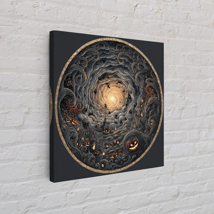 The Halloween Storm, Square Wall Art, Dark Halloween Decor, Canvas Print, Halloween Wall Decor, Gothic Home Decor, Statement Wall Art