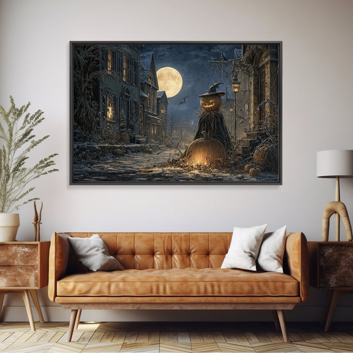 The First Frost Awakening, Landscape Wall Art, Haunted Gothic Art, Framed Canvas Print, Halloween Wall Decor, Gothic Home Decor