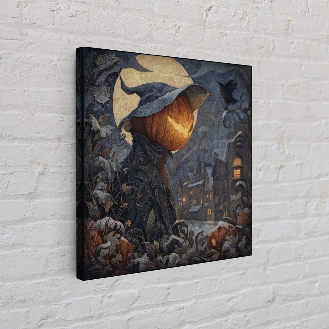 The First Frost Awakening, Square Wall Art, Dark Halloween Decor, Canvas Print, Halloween Wall Decor, Gothic Home Decor, Macabre Wall Art
