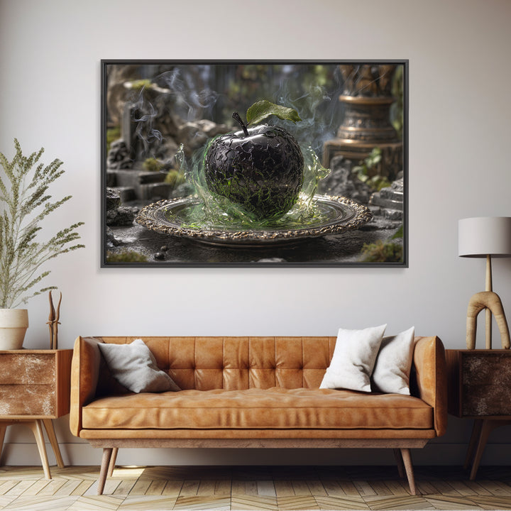 The Poisoned Apple, Landscape Wall Art, Dark Halloween Decor, Canvas Print, Halloween Wall Decor, Gothic Home Decor, Statement Wall Art