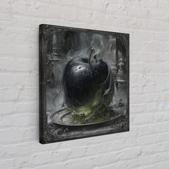 The Poisoned Apple, Square Wall Art, Spooky Home Decor, Canvas Print, Halloween Wall Decor, Gothic Home Decor, Dark Fantasy Art