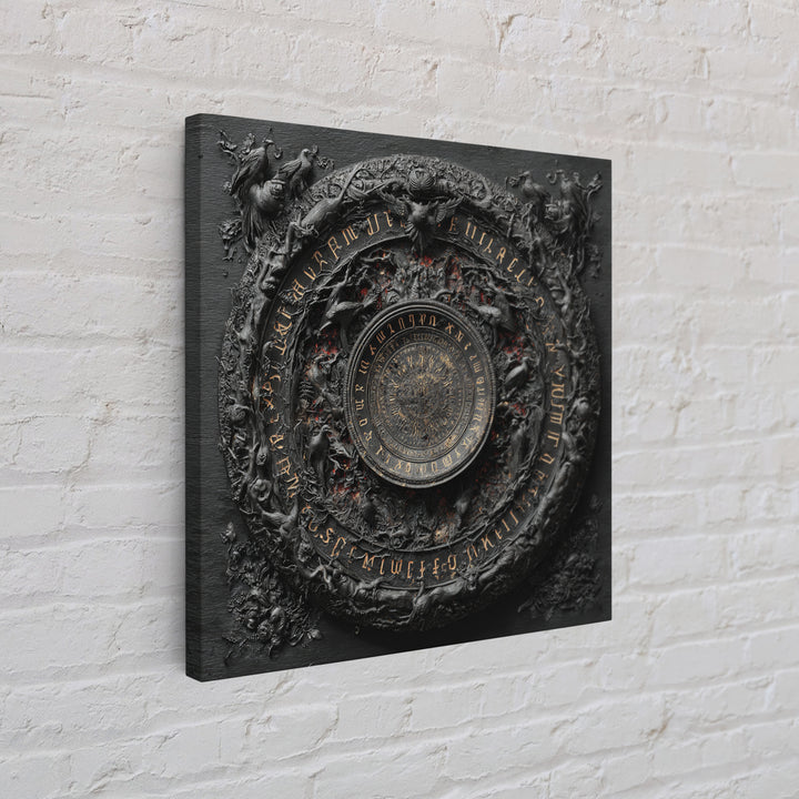 The Antique Spirit Board, Square Wall Art, Dark Fantasy Wall Art, Canvas Print, Halloween Wall Decor, Gothic Home Decor