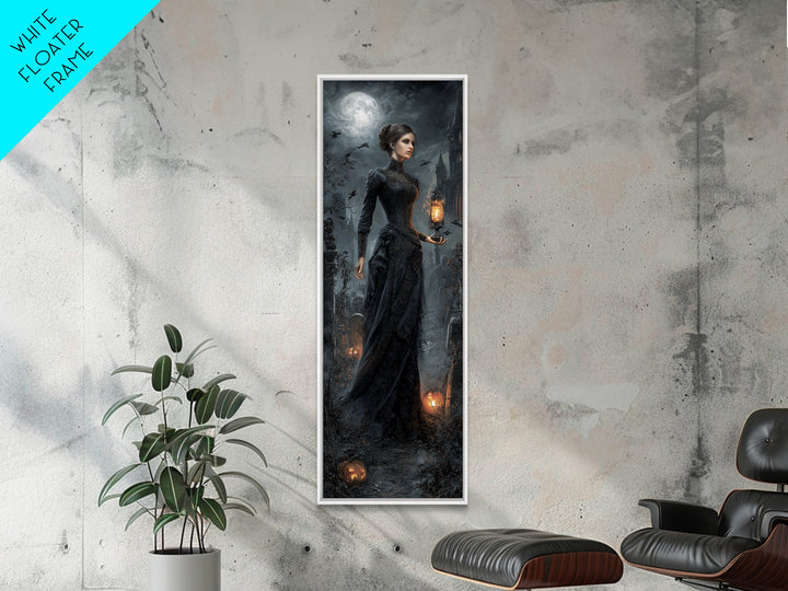 Gothic Romance, Tall Narrow Wall Art, Dark Fantasy Wall Art, Canvas Print, Halloween Wall Decor, Gothic Home Decor, Spooky Wall Decor