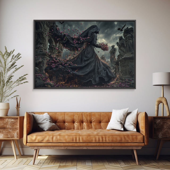 The Poison Garden, Landscape Wall Art, Dark Halloween Decor, Canvas Print, Halloween Wall Decor, Gothic Home Decor, Collectible Wall Decor