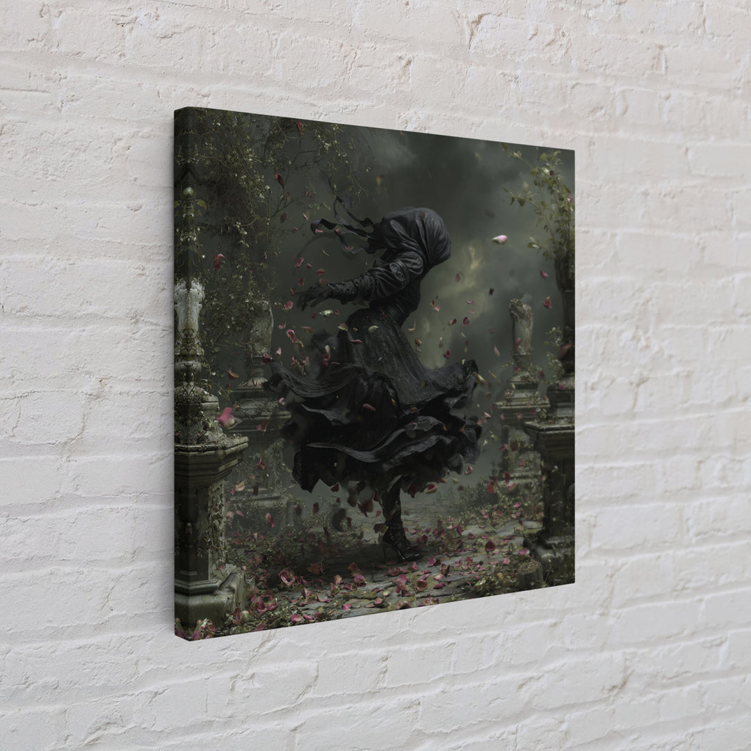 The Poison Garden, Square Wall Art, Haunted Gothic Art, Framed Canvas Print, Halloween Wall Decor, Gothic Home Decor, Dark Fantasy Art
