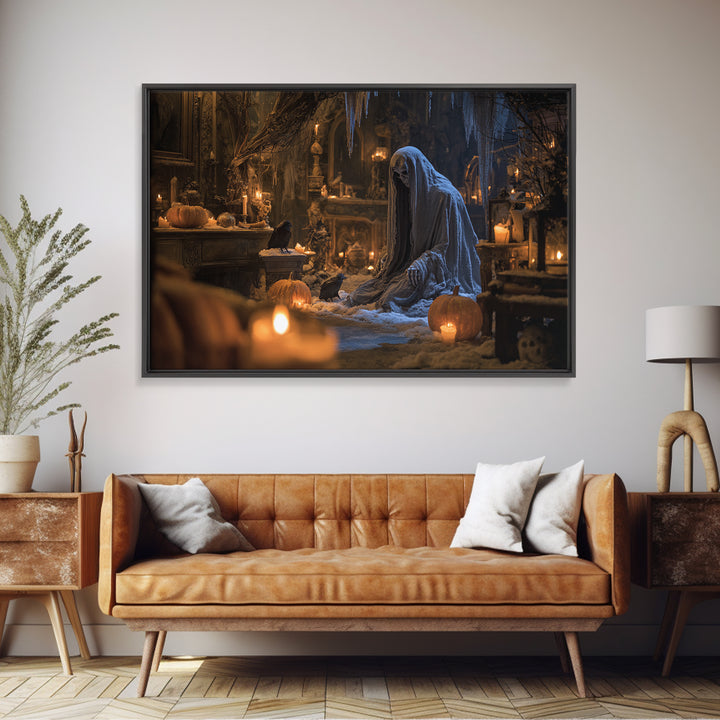 Frozen Halloween, Landscape Wall Art, Spooky Home Decor, Canvas Print, Halloween Wall Decor, Gothic Home Decor, Halloween Wall Art