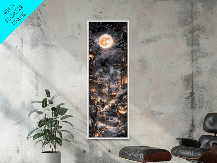 Frozen Halloween, Tall Narrow Wall Art, Spooky Home Decor, Canvas Print, Halloween Wall Decor, Gothic Home Decor, Halloween Wall Art